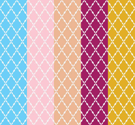 Ethnic fabric texture pattern Abstract Geometric Vector oriental illustration retro embroidery repeatingのイラスト素材