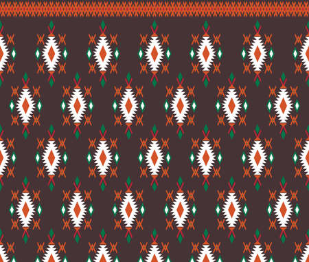 Pattern Ethnic fabric texture Geometric Vector Aztec oriental illustration retro ceramic tile