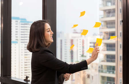 Business woman presenting work in the meeting at officeの写真素材