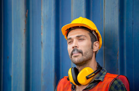 Worker with a cigarette smoke break, Labour takes a cigarette breakの写真素材