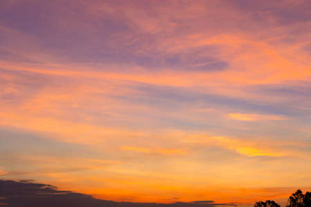 Beautiful colorful sunset sky for background conceptの写真素材