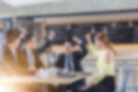 Blurred background, Group of successful business people team on meeting and planningの写真素材