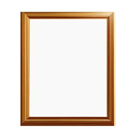 Wooden frame isolated on background, Blank wooden picture frame mockup, Mock up wooden photo frame, generative AIの素材