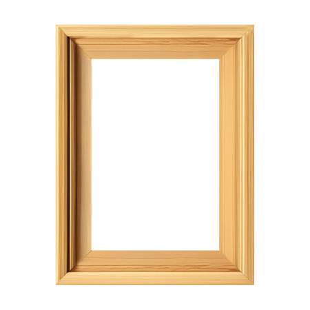 Wooden frame isolated on background, Blank wooden picture frame mockup, Mock up wooden photo frame, generative AIの素材