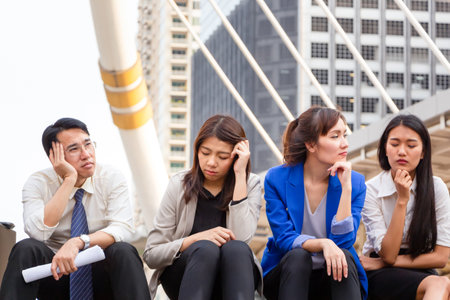 Serious young Asian business team discussing in the morning, Business people meeting and sharing...