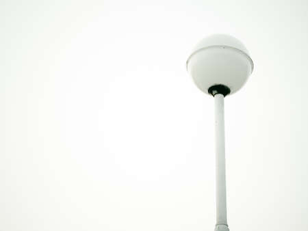 White light pole at the parkの写真素材