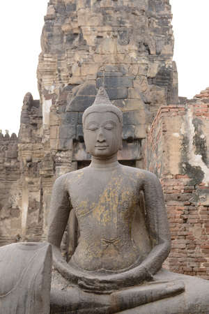 Buddha in Phra Prang Sam Yod, Lop Buri province - Thailand.の写真素材