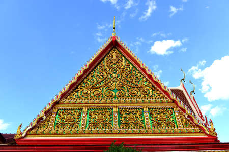 Beautiful Thai sculpture in temple. Wat NongJabok, Korat Thailand.の写真素材