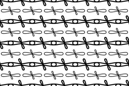 Seamless pattern with black and white colour background, modern stripes, geometric shape. Vector...
