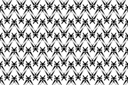 Seamless pattern with black and white colour background, modern stripes, geometric shape. Vector illustration.のイラスト素材
