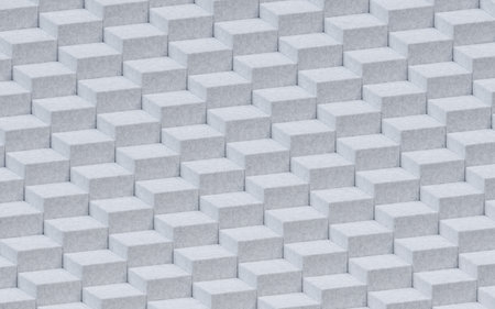 The square-shaped stones were neatly stacked on top of each other, block pattern with cement texture surface. 3D Render illustration.の写真素材