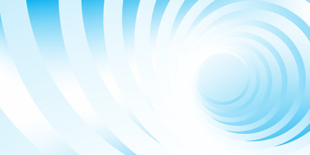 Abstract  white and blue color, modern design stripes background with geometric round shape. Vector illustration.のイラスト素材