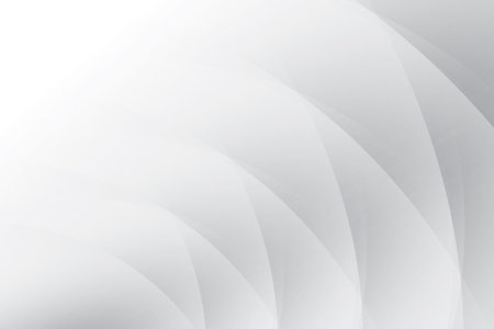 Abstract  white and gray color, modern design stripes background with geometric round shape. Vector illustration.のイラスト素材