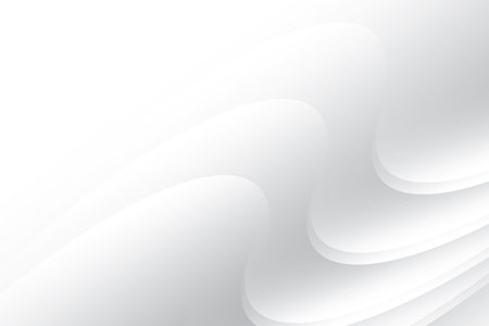 Abstract  white and gray color, modern design stripes background with geometric round shape, wavy pattern. Vector illustration.のイラスト素材