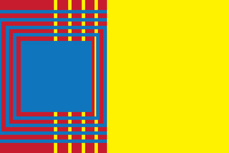 Primary colors background, blue, red, and yellow with geometric rectangle shape. Vector illustration.のイラスト素材