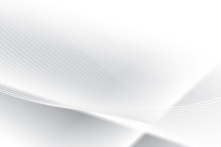 Abstract geometric white and gray color, modern design stripes background with wavy pattern. Vector illustration.のイラスト素材