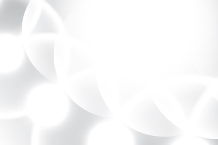 Abstract white and gray color, modern design background with geometric round shape. Vector illustration.のイラスト素材
