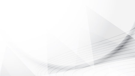 Abstract  white and gray color, modern design stripes background with curve lines and geometric shape. Vector illustration.のイラスト素材