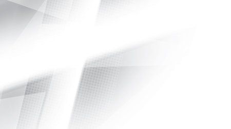 Abstract white and gray color, modern design stripes background with geometric shape and net pattern. Vector illustration.のイラスト素材