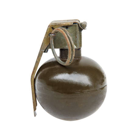 Grenade on isolated on white background .