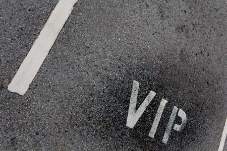 VIP service symbol with a first class reserved parking with a blank area for text.の写真素材