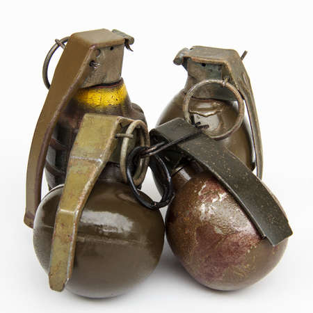 Grenade on white backgroundの写真素材