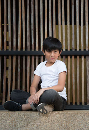 asian cute boy young teen handsome portrait fashionの写真素材