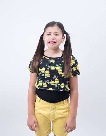 girl child cry kid teen angry bad attitude sad female asian