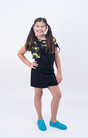 asian cute girl kids young happy pretty model fun beautiful peopleの写真素材