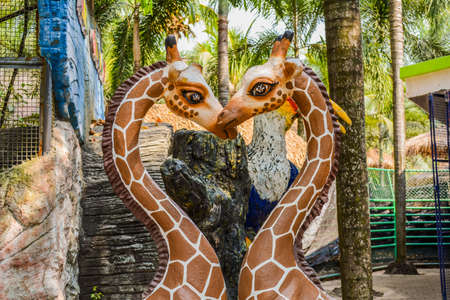 Loving Giraffeの写真素材