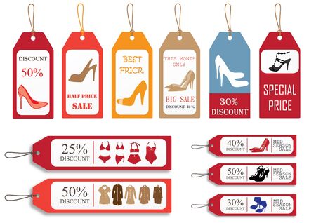 sale tag shoeのイラスト素材