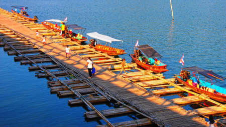 Bamboo Floating Bridgeの写真素材