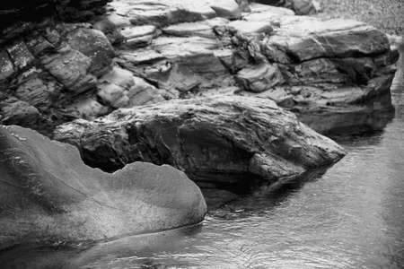 Rock in the riverの写真素材