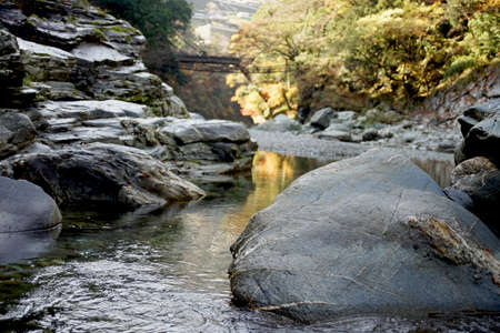 River with the Rocky Bankの写真素材