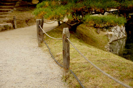Rope fenceの写真素材