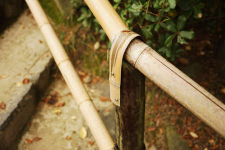 Bamboo Handrail Detailの写真素材