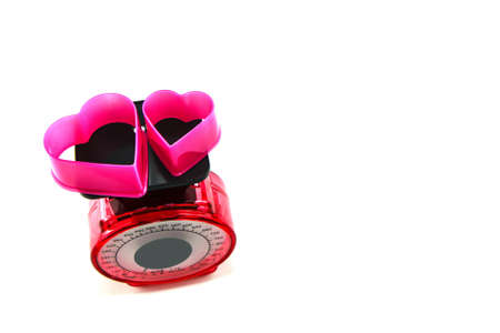 hearts on scaleの写真素材