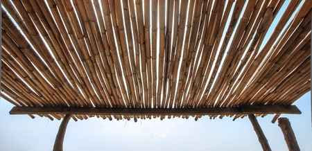 bamboo roofの写真素材