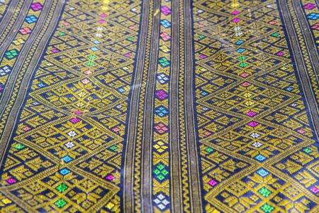 Thai handmade silk patternの写真素材