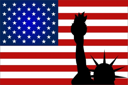 american flagのイラスト素材
