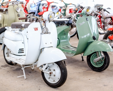 Classic scooter in Jesada Technik Museum on JUNE 20,2013 in Nakornpathom Thailandのeditorial素材