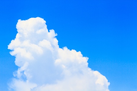 White clouds in the blue skyの写真素材