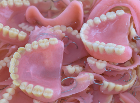 Old dentures background
