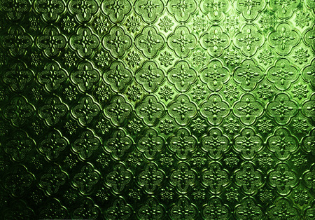 Color of vintage window glass pattern background in Thai style house.の写真素材