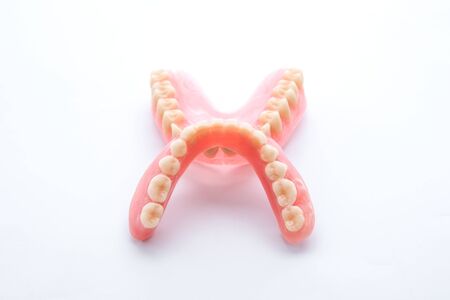 Full denture on white background