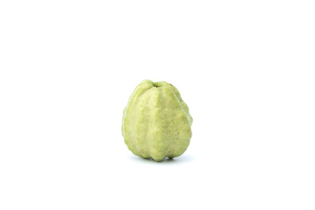 Fresh organic guava fruit on white backgroundの写真素材