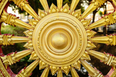 Wheel art, is common in Asian temples.の写真素材