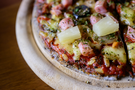 Hawaiian pizzaの写真素材