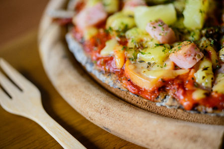 Hawaiian pizzaの写真素材