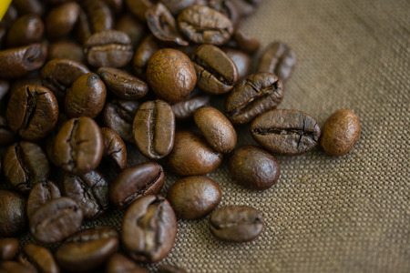 Coffee beans that have been roasted aroma and taste the best.の写真素材